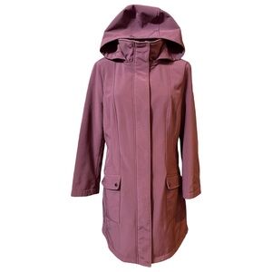 Calvin Klein Mauve Hooded Trench Coat